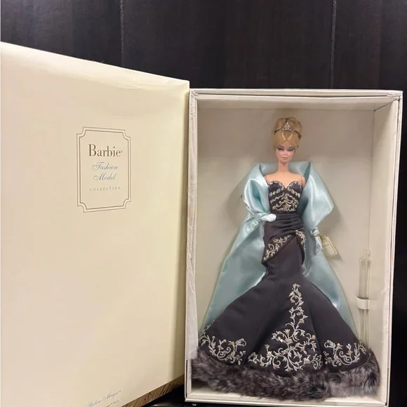 Barbie Elegant Evening Doll - Blue and Brown Gown